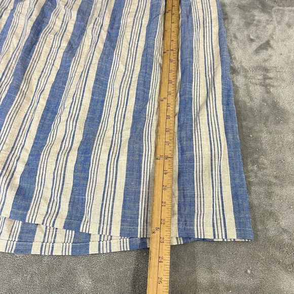 Torrid Linen Blend Blue Button Crop Tank Skirt Set Elastic Waist Smoked Sz 5X/6X - Picture 15 of 15